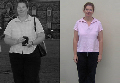 Shelley before and after training at Victors Gym